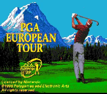 PGA European Tour (USA) screen shot title